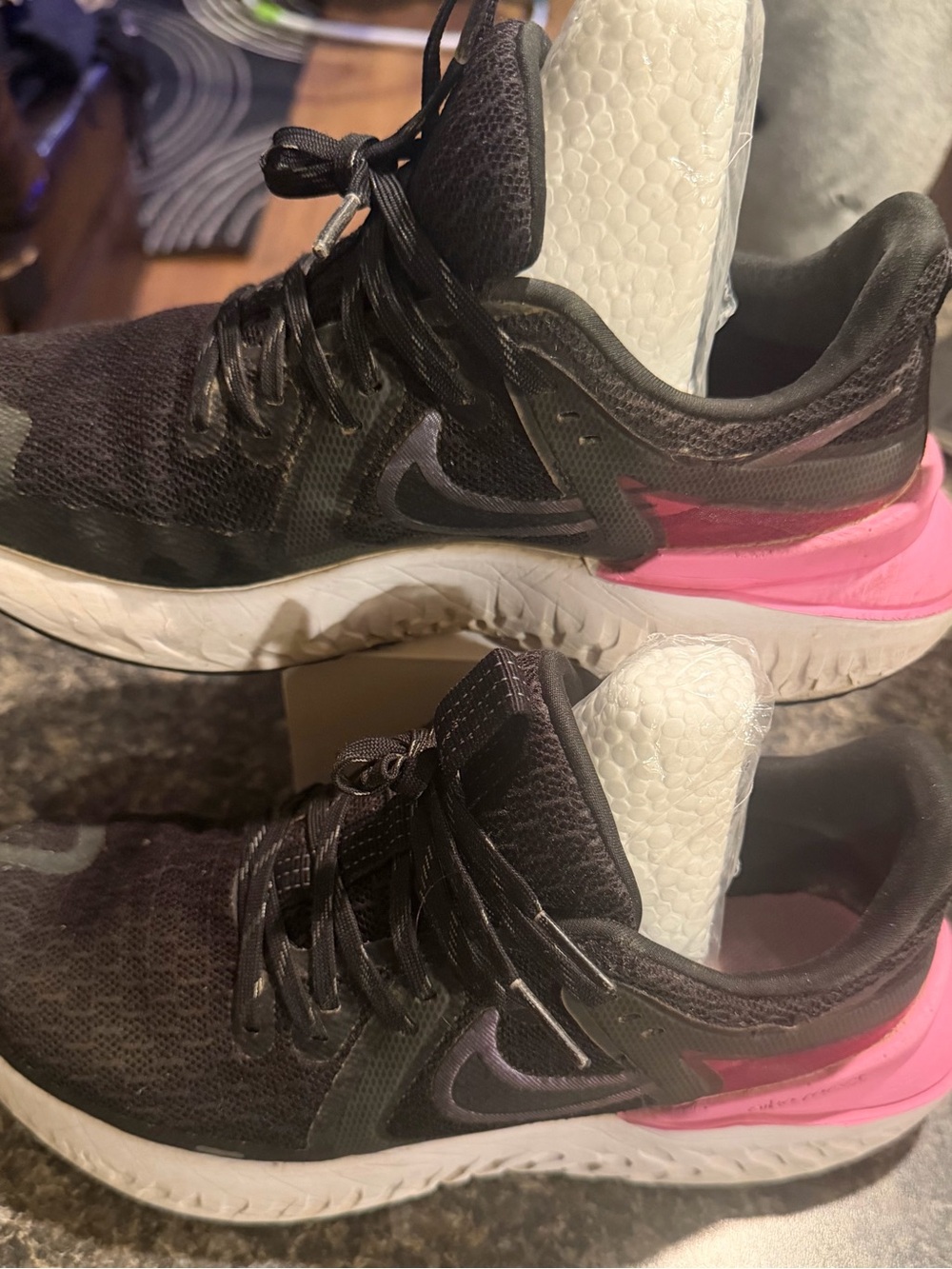 Nike Women’s Black and Pink Training Sneakers